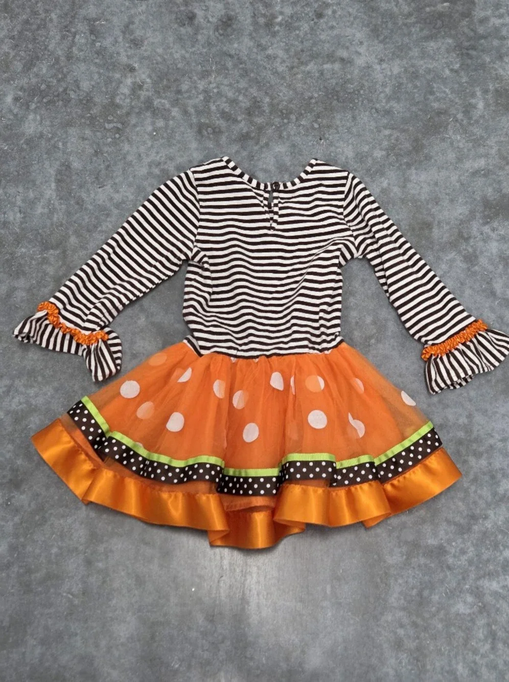 Rare Editions Girls Turkey Tutu Dress - Striped Thanksgiving Costume Size 2T